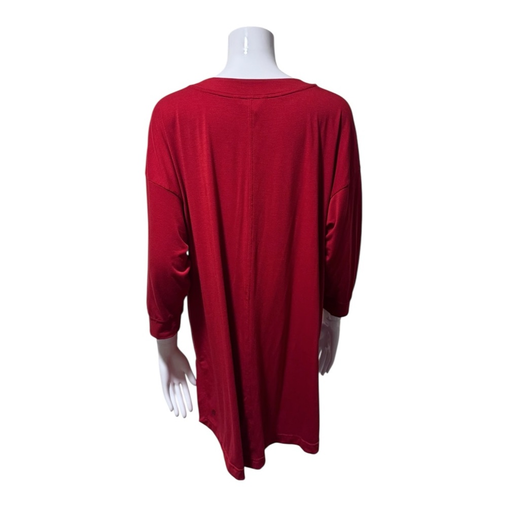 Athleta Tranquility Tunic Top Size Large Candy Red - Picture 5 of 8